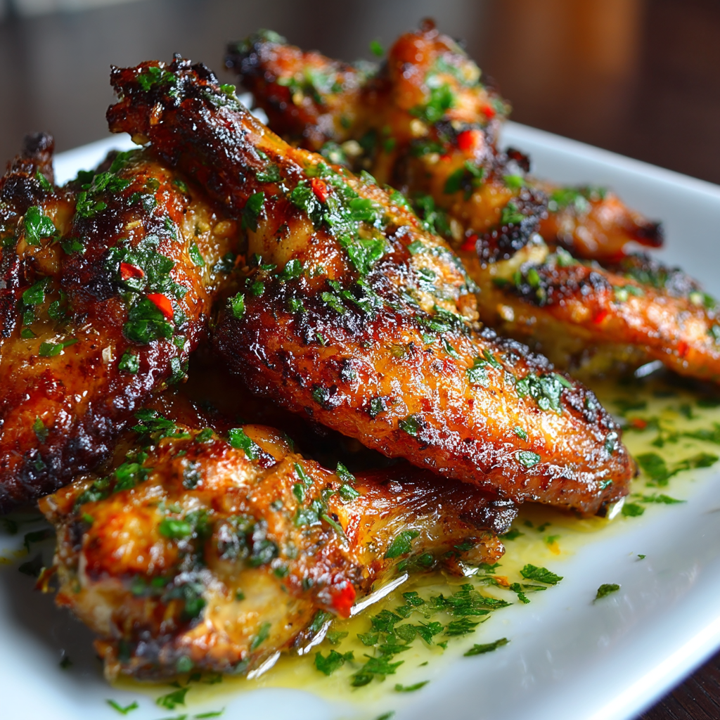 Fried Garlic Chicken Wings (8 Pieces)